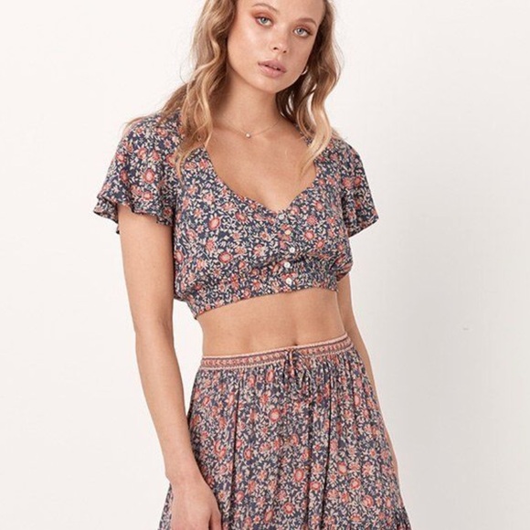 Spell Tops - NWOT Spell Jasmine Crop top- L